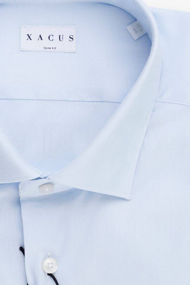 xacus Hemd Herren Xacus Slim Einfarbig 100% Baumwolle kragen Französisch Lange Ärmel