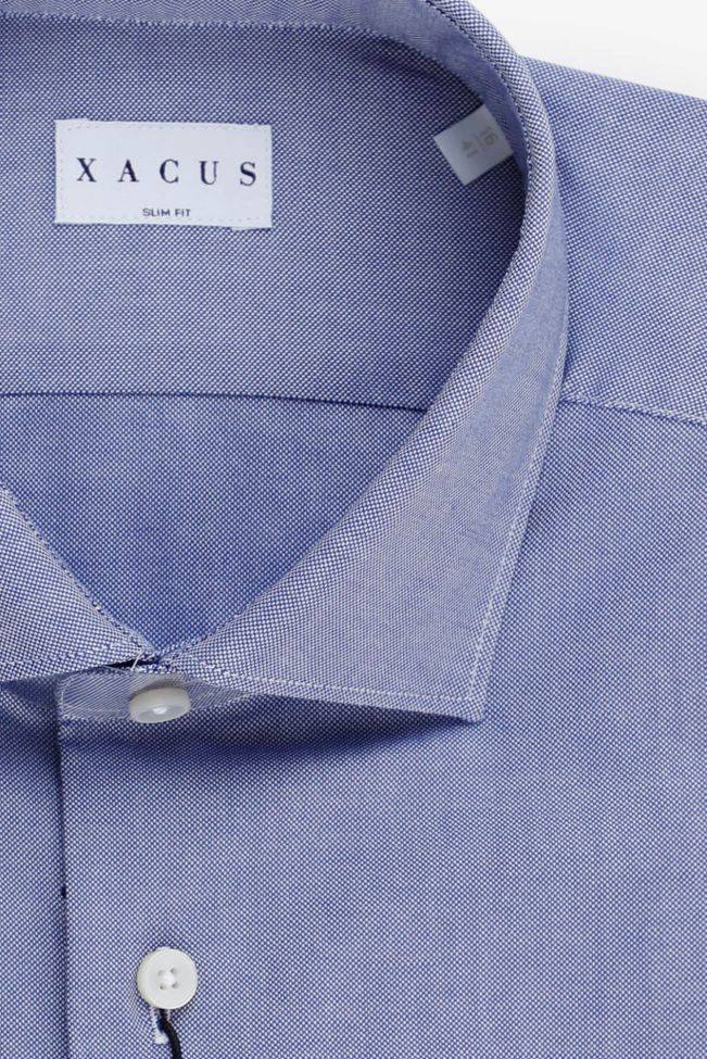 Xacus Hemd Herren Xacus Slim Einfarbig 100% Baumwolle Kragen Französisch Lange Ärmel