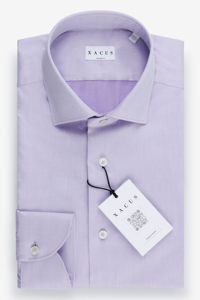 xacus Hemd Herren Xacus Slim Einfarbig 100% Baumwolle kragen Französisch Lange Ärmel