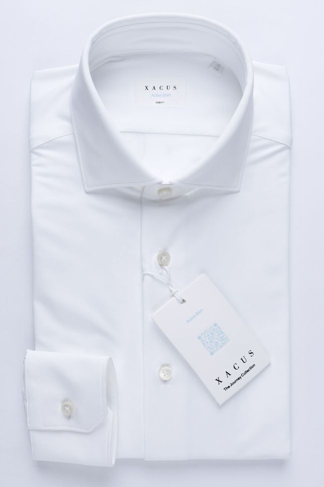 xacus Hemd Herren Xacus Slim Einfarbig 85% poliammide 15% elastam kragen Französisch Lange Ärmel