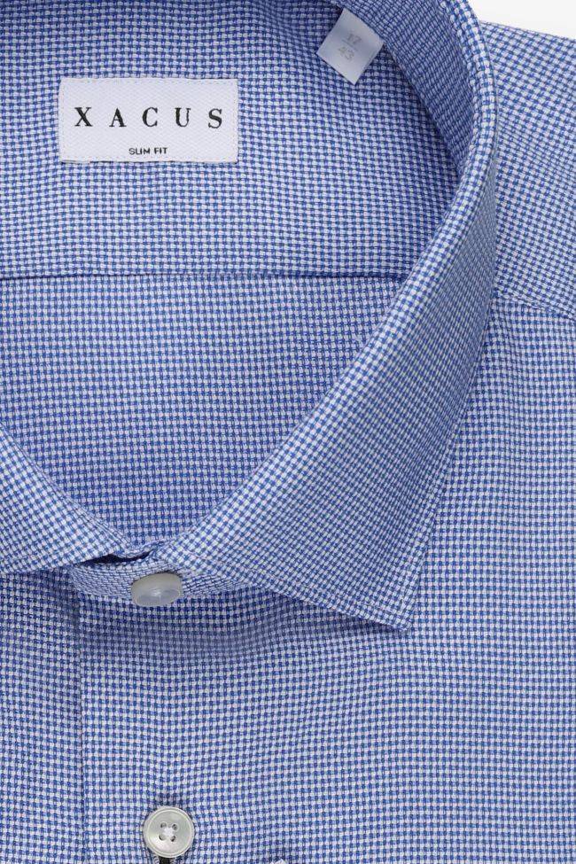Xacus Hemd Herren Xacus Slim Halb Unifarben 100% Baumwolle Kragen Französisch Lange Ärmel