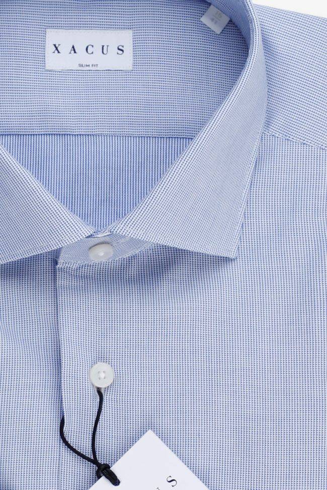Xacus Hemd Herren Xacus Slim Halb Unifarben 100% Baumwolle Kragen Französisch Lange Ärmel