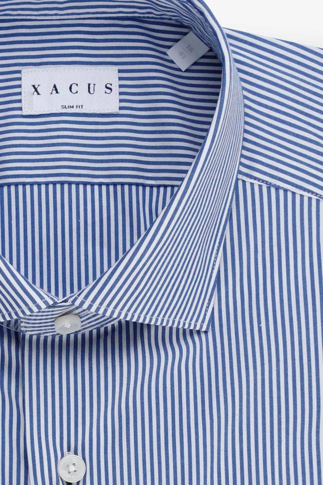 Xacus Hemd Herren Xacus Slim Streifen 72% Cotton 27% Pa 1% Ea Kragen Französisch Lange Ärmel