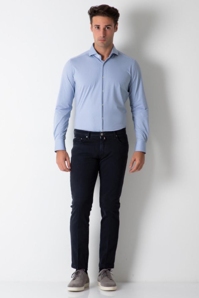 b-settecento Hose Herren B-Settecento 5 Pocket Slim Einfarbig 97% Baumwolle 3% elastan