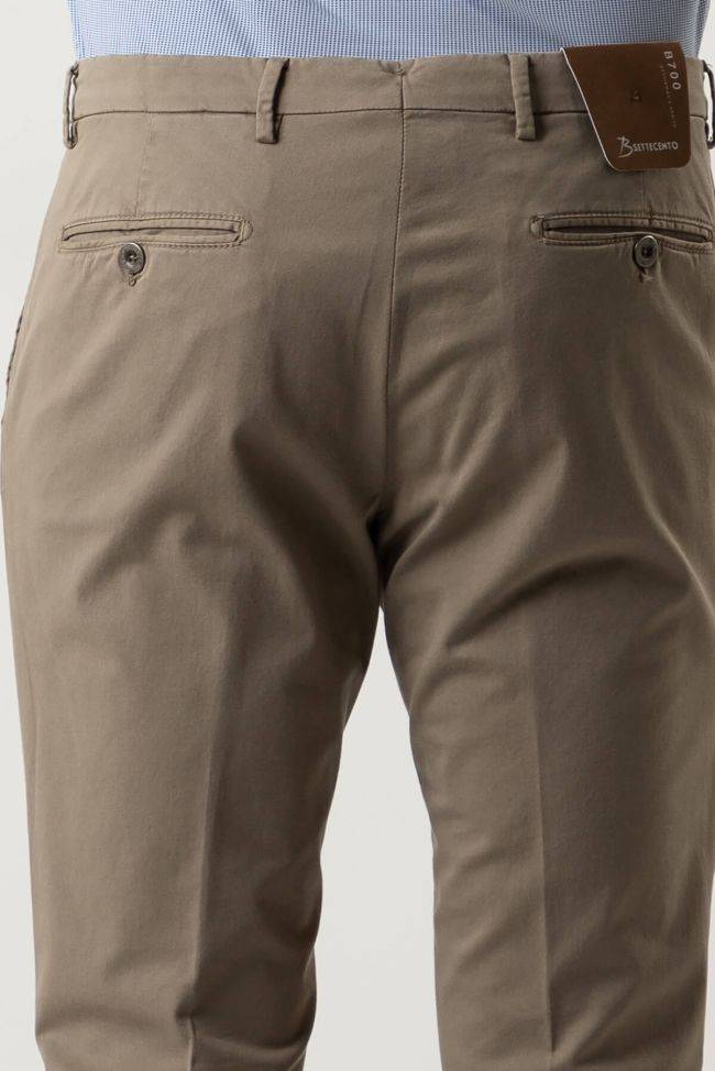 B-settecento Hose Herren B-Settecento Chinos Slim Einfarbig 97% Baumwolle 3% Elastan