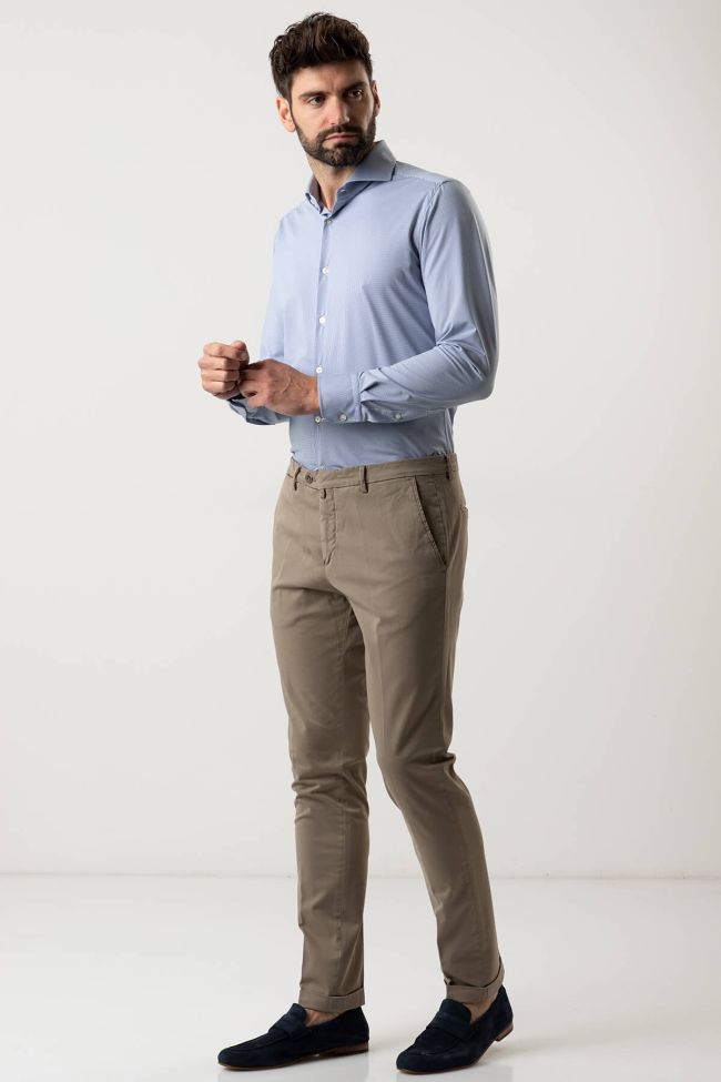 B-settecento Hose Herren B-Settecento Chinos Slim Einfarbig 97% Baumwolle 3% Elastan