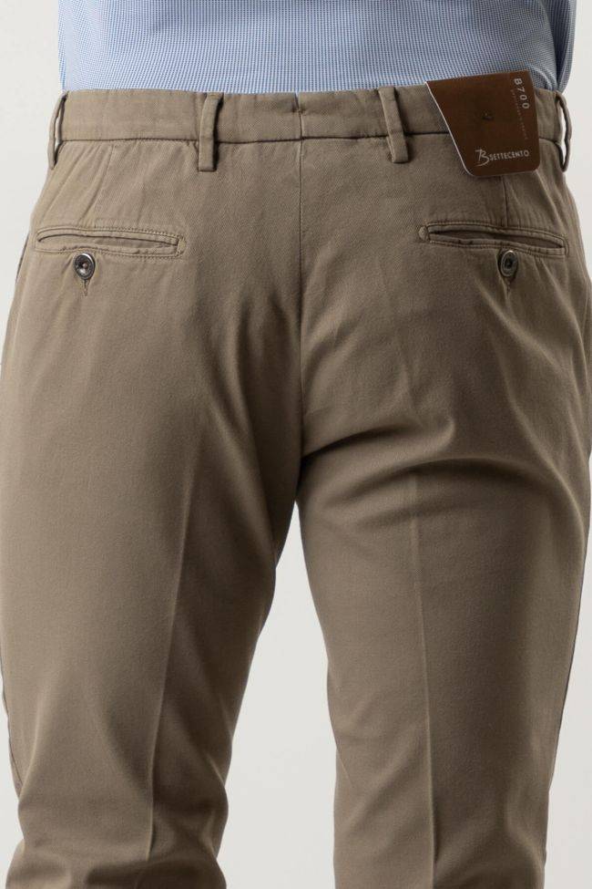 B-settecento Hose Herren B-Settecento Chinos Slim Einfarbig 97% Baumwolle 3% Elastan