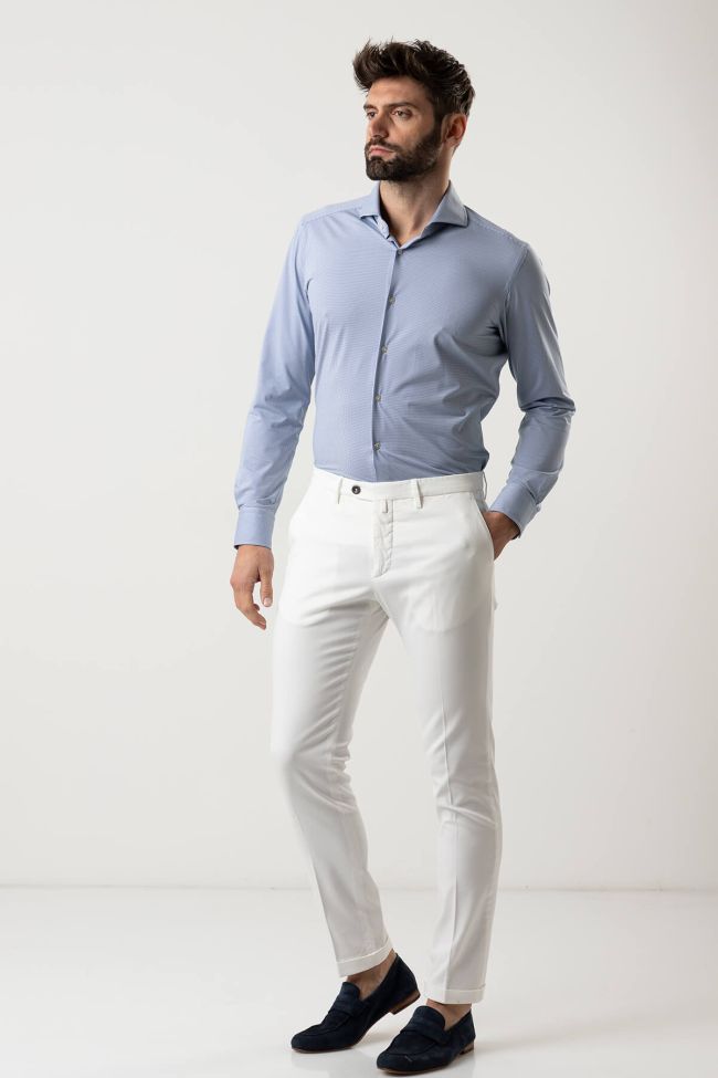 B-settecento Hose Herren B-Settecento Chinos Slim Einfarbig 97% Baumwolle 3% Elastan