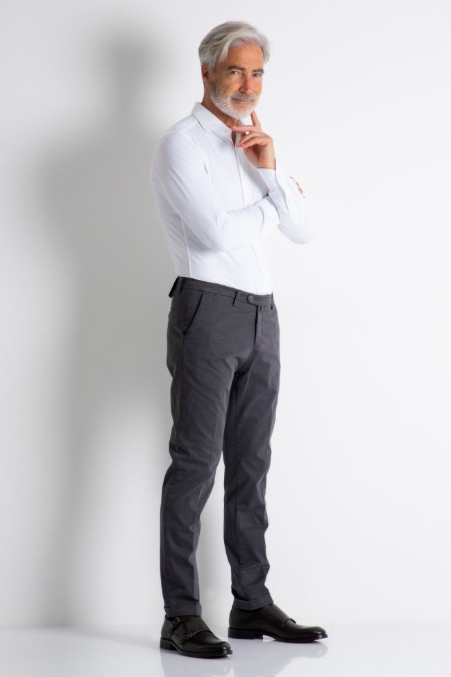 B-settecento Hose Herren B-Settecento Chinos Slim Einfarbig 97% Baumwolle 3% Elastan