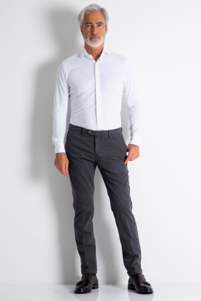 B-settecento Hose Herren B-Settecento Chinos Slim Einfarbig 97% Baumwolle 3% Elastan