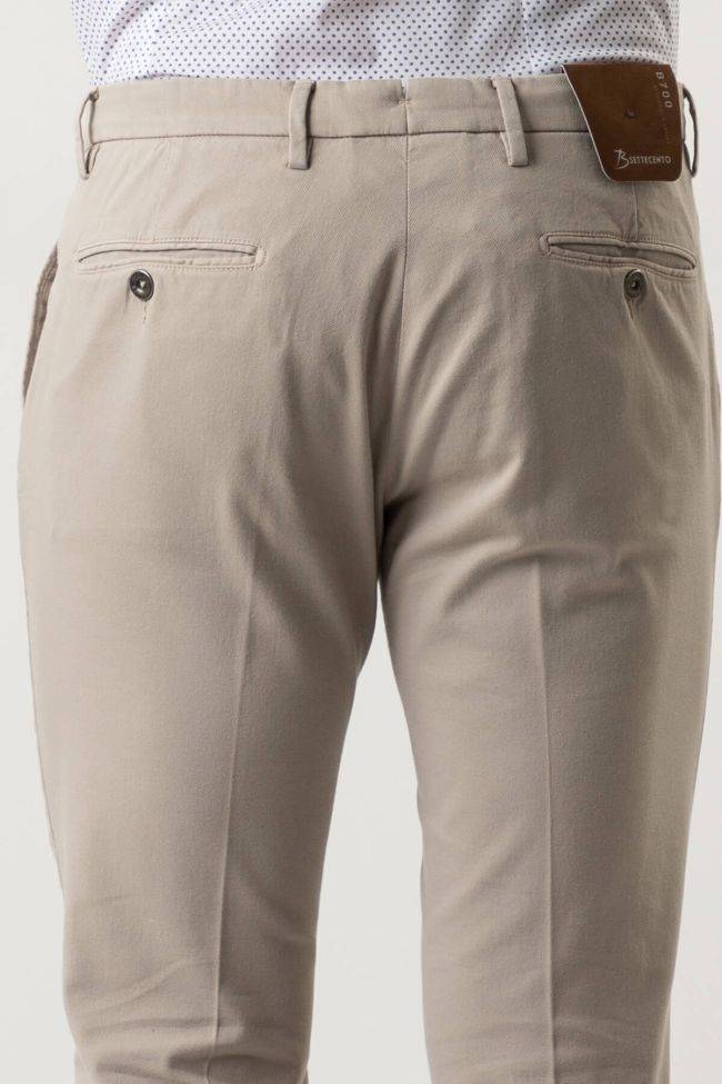 B-settecento Hose Herren B-Settecento Chinos Slim Einfarbig 97% Baumwolle 3% Elastan
