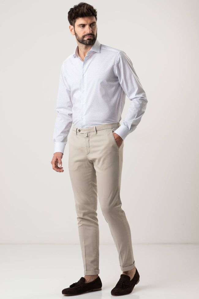 B-settecento Hose Herren B-Settecento Chinos Slim Einfarbig 97% Baumwolle 3% Elastan