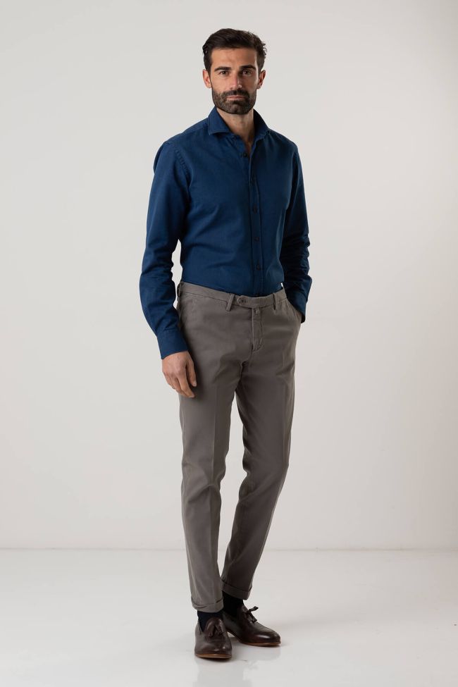 B-settecento Hose Herren B-Settecento Chinos Slim Einfarbig 97% Baumwolle 3% Elastan