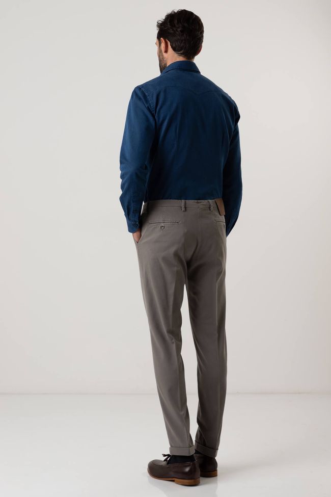 B-settecento Hose Herren B-Settecento Chinos Slim Einfarbig 97% Baumwolle 3% Elastan