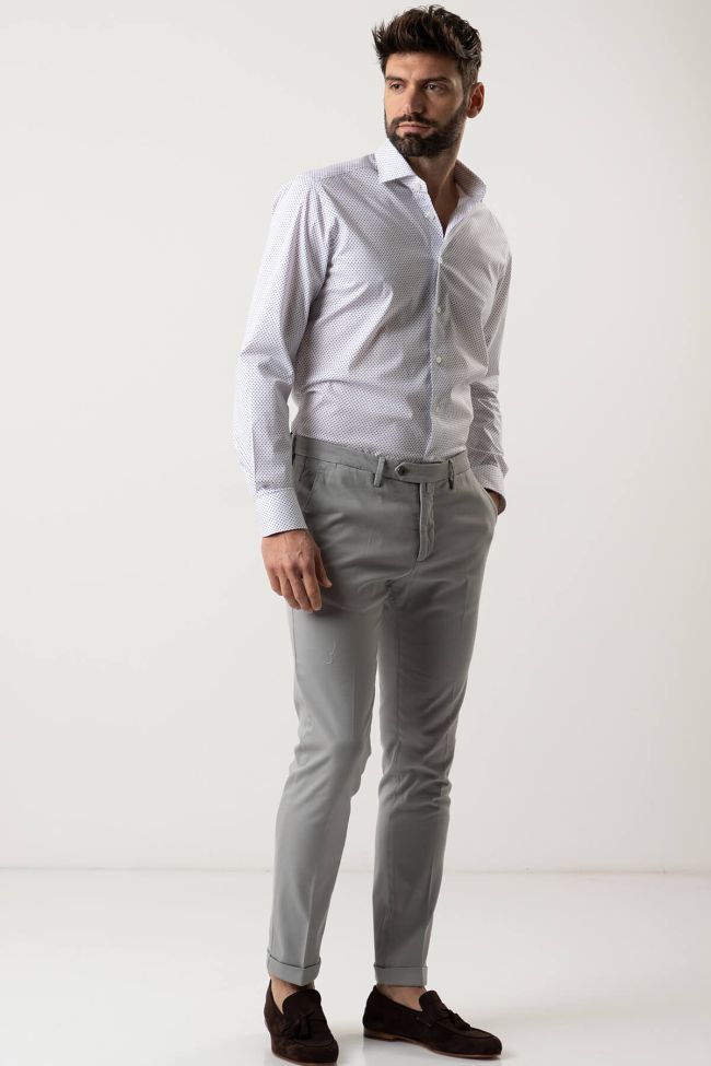 b-settecento Hose Herren B-Settecento Chinos Slim Einfarbig 97% Baumwolle 3% elastan