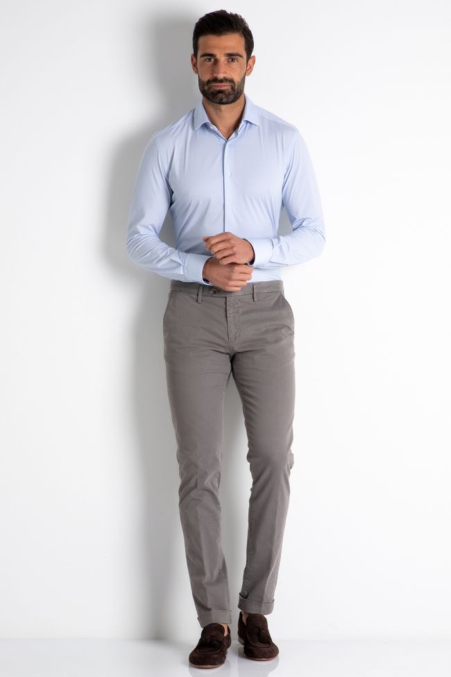 B-settecento Hose Herren B-Settecento Chinos Slim Einfarbig 97% Baumwolle 3% Elastan