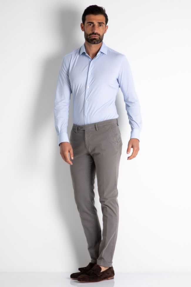 b-settecento Hose Herren B-Settecento Chinos Slim Einfarbig 97% Baumwolle 3% elastan