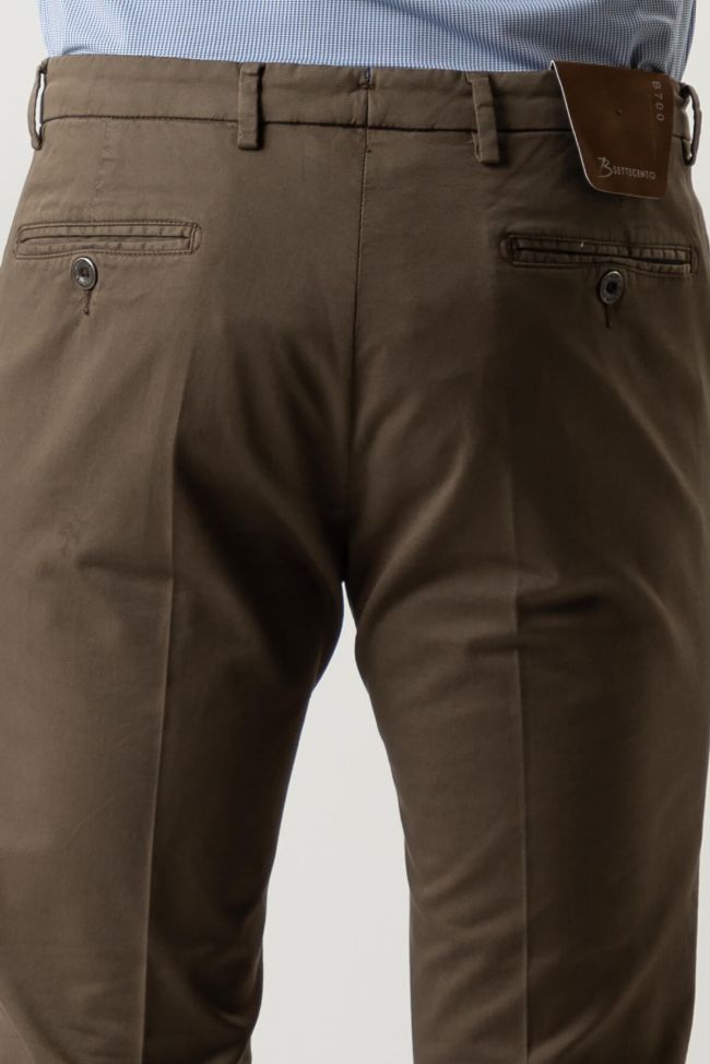 B-settecento Hose Herren B-Settecento Chinos Slim Einfarbig 97% Baumwolle 3% Elastan