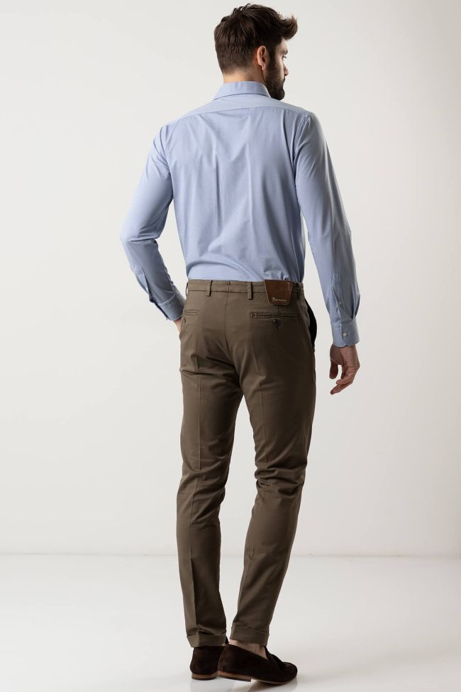 B-settecento Hose Herren B-Settecento Chinos Slim Einfarbig 97% Baumwolle 3% Elastan