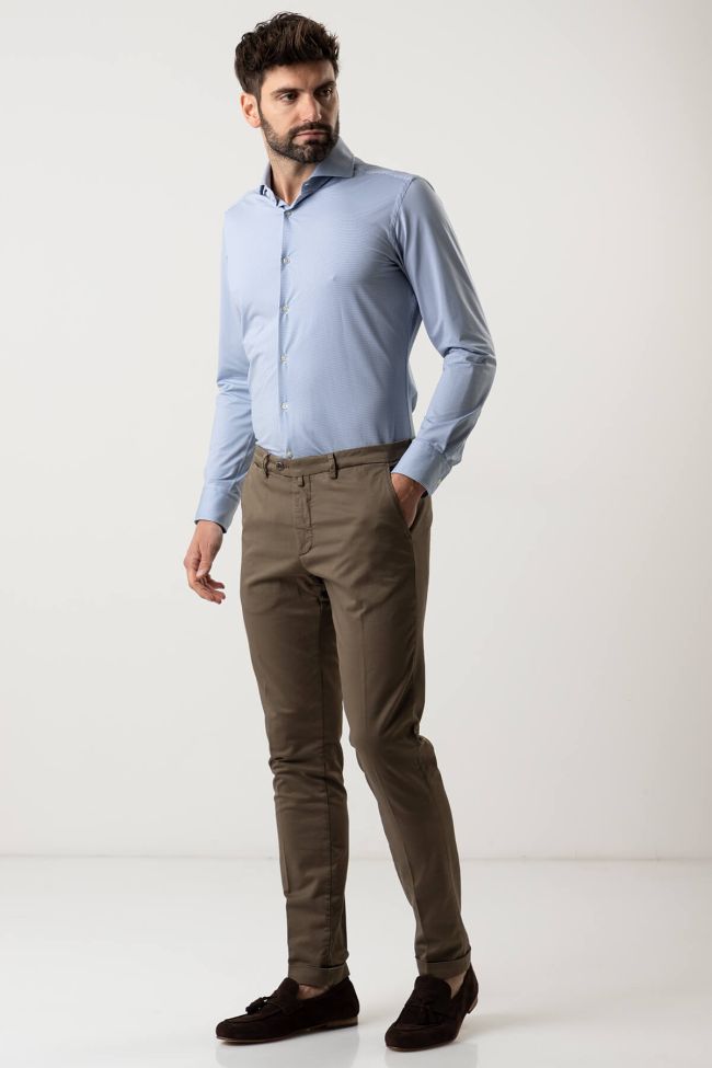 B-settecento Hose Herren B-Settecento Chinos Slim Einfarbig 97% Baumwolle 3% Elastan