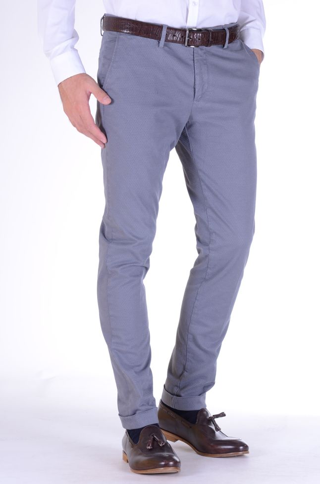 b-settecento Hose Herren B-Settecento Chinos Slim Einfarbig 97% Baumwolle 3% elastan