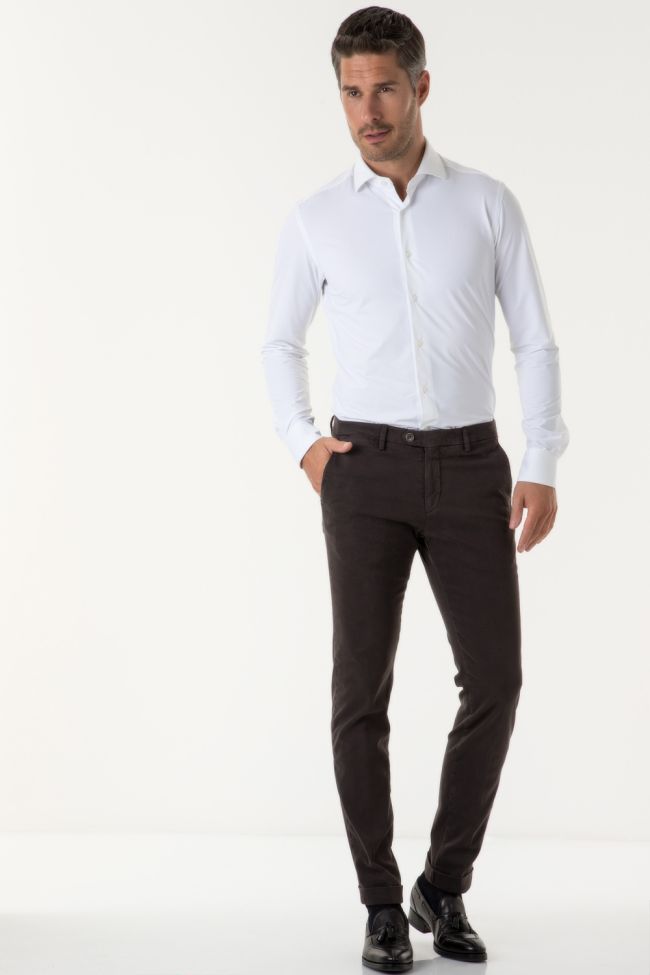 B-settecento Hose Herren B-Settecento Chinos Slim Einfarbig 97% Baumwolle 3% Elastan