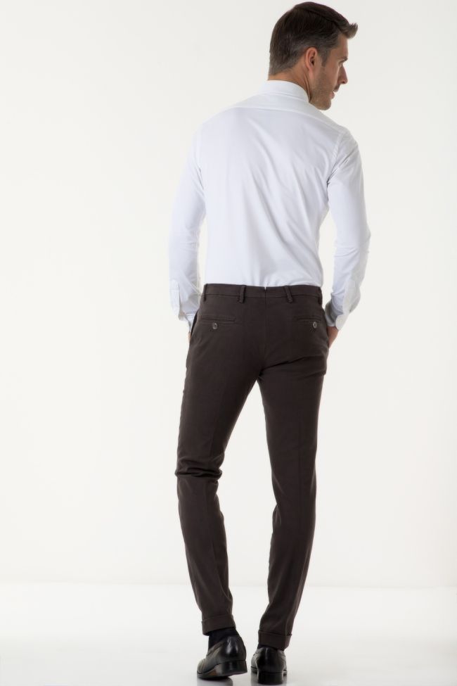 B-settecento Hose Herren B-Settecento Chinos Slim Einfarbig 97% Baumwolle 3% Elastan