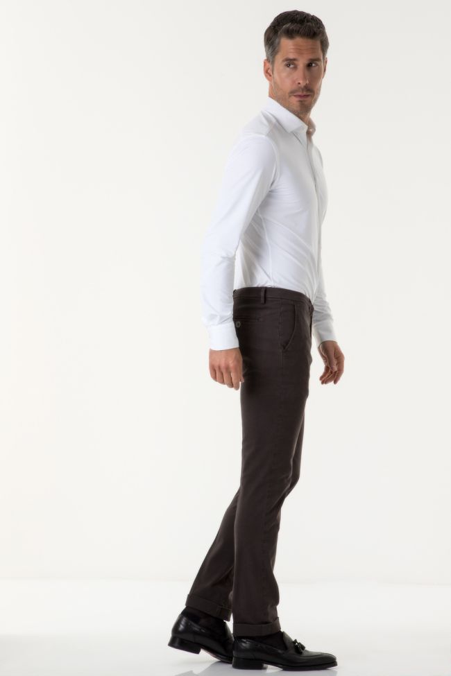 b-settecento Hose Herren B-Settecento Chinos Slim Einfarbig 97% Baumwolle 3% elastan
