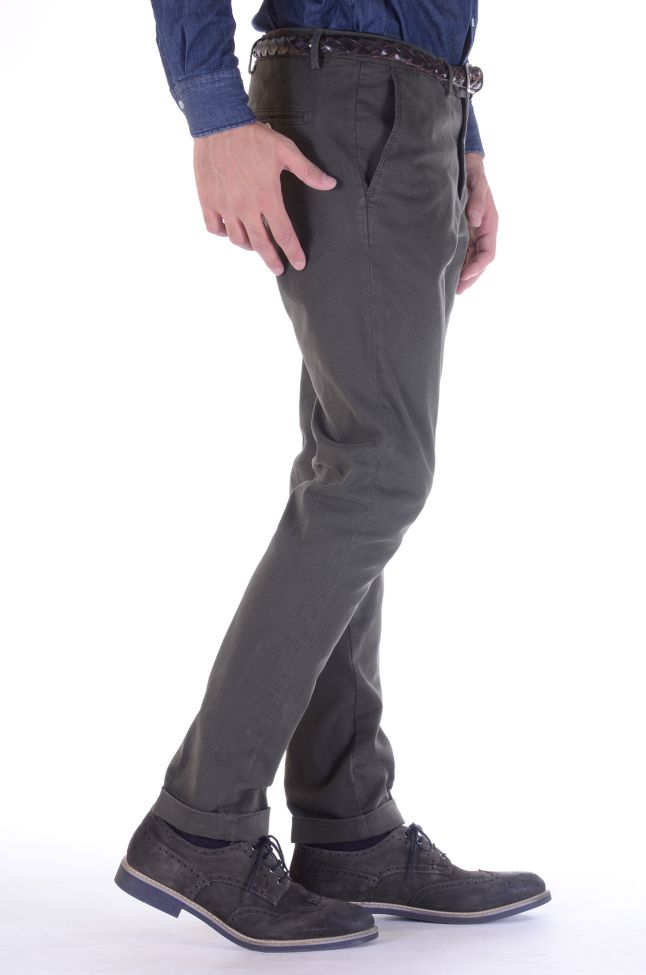 B-settecento Hose Herren B-Settecento Chinos Slim Einfarbig 97% Baumwolle 3% Elastan