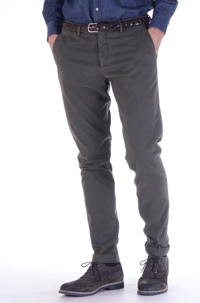 b-settecento Hose Herren B-Settecento Chinos Slim Einfarbig 97% Baumwolle 3% elastan