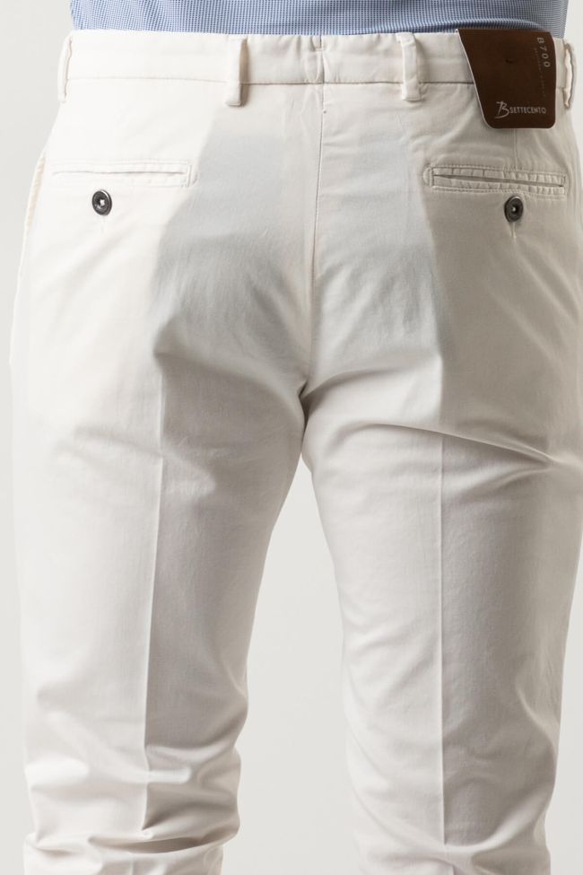 B-settecento Hose Herren B-Settecento Chinos Slim Einfarbig 97% Baumwolle 3% Elastan