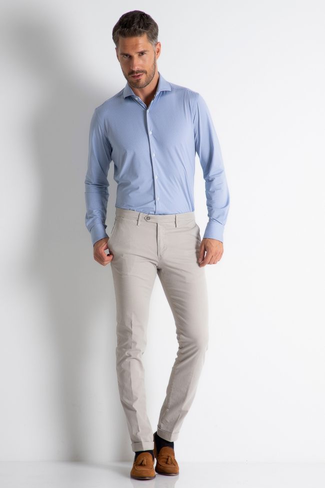 b-settecento Hose Herren B-Settecento Chinos Slim Einfarbig 97% Baumwolle 3% elastan