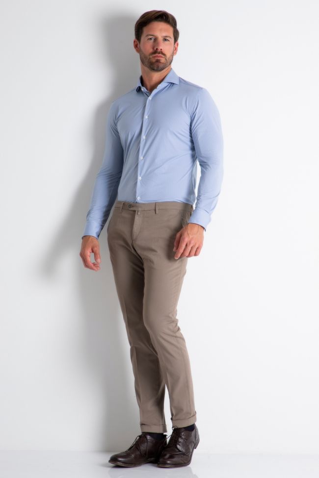 b-settecento Hose Herren B-Settecento Chinos Slim Einfarbig 97% Baumwolle 3% elastan