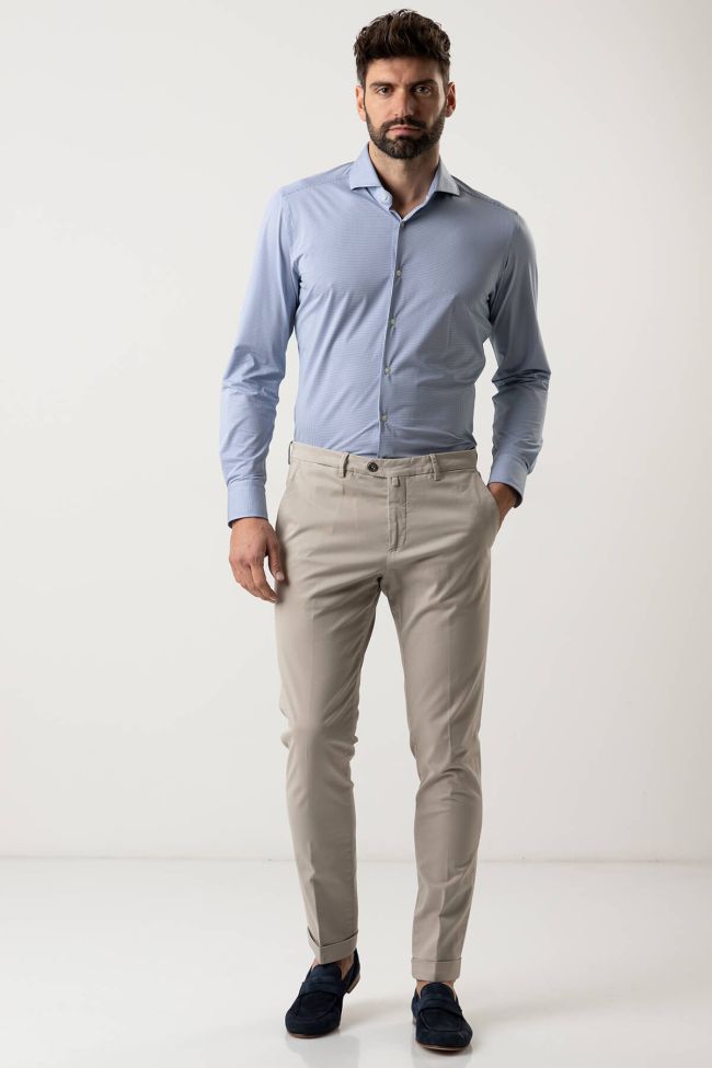 B-settecento Hose Herren B-Settecento Chinos Slim Einfarbig 97% Baumwolle 3% Elastan