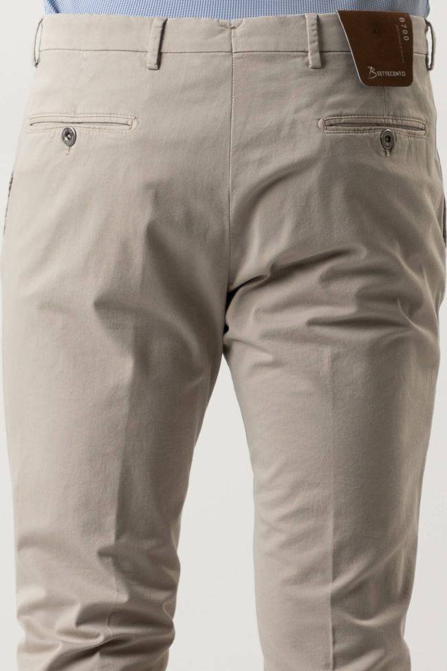 B-settecento Hose Herren B-Settecento Chinos Slim Einfarbig 97% Baumwolle 3% Elastan