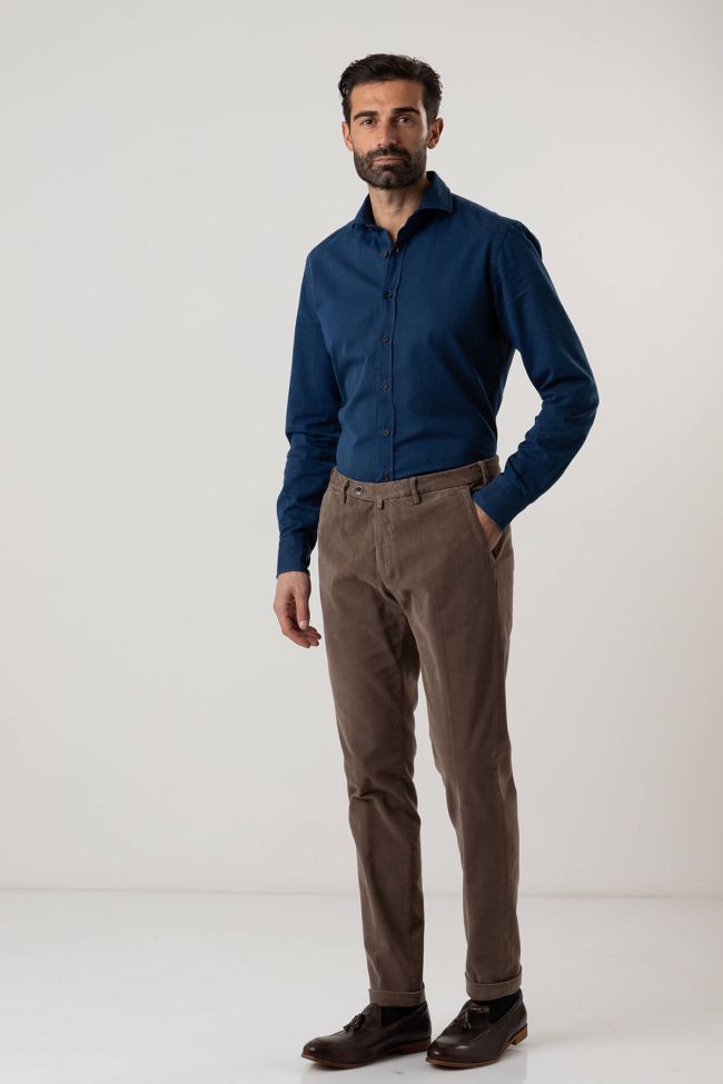 B-settecento Hose Herren B-Settecento Chinos Slim Einfarbig 98% Cotton 2% Elastan