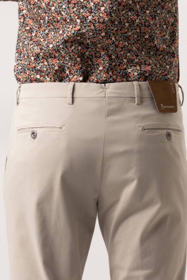 B-settecento Hose Herren B-Settecento Chinos Slim Einfarbig 98% Cotton 2% Ea
