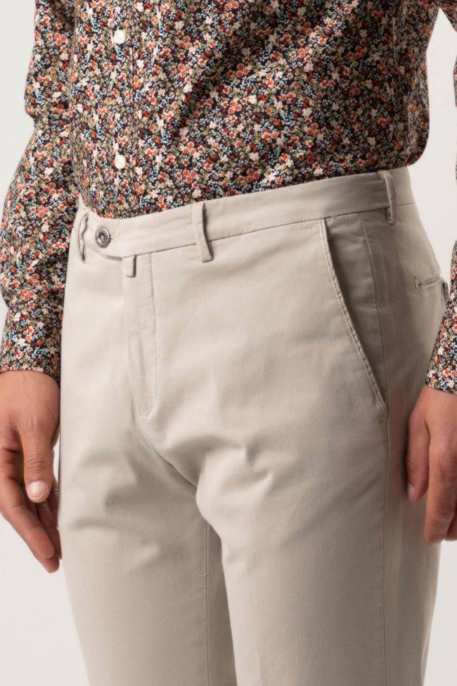 B-settecento Hose Herren B-Settecento Chinos Slim Einfarbig 98% Cotton 2% Ea