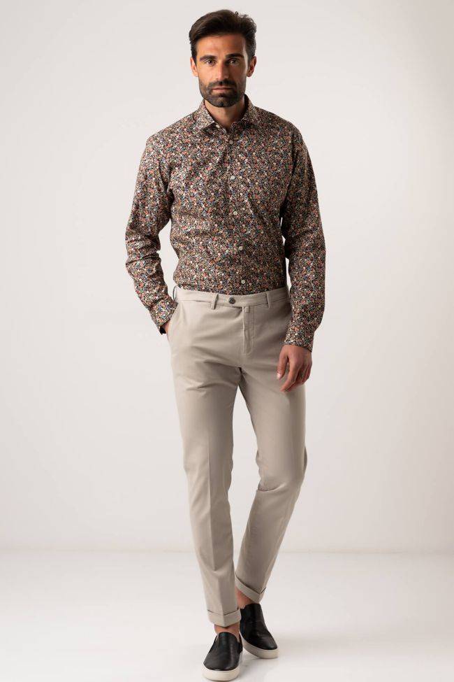 b-settecento Hose Herren B-Settecento Chinos Slim Einfarbig 98% cotton 2% ea