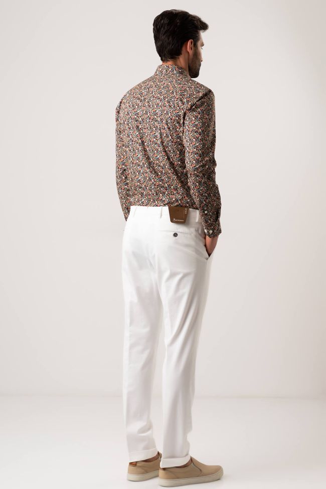 B-settecento Hose Herren B-Settecento Chinos Slim Einfarbig 98% Cotton 2% Ea