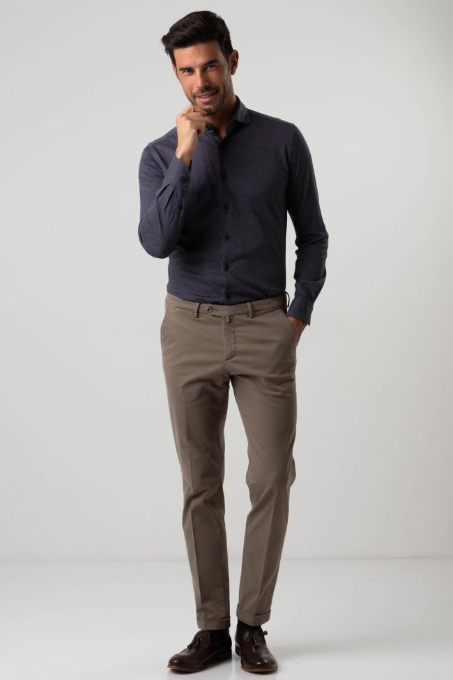 b-settecento Hose Herren B-Settecento Chinos Slim Einfarbig