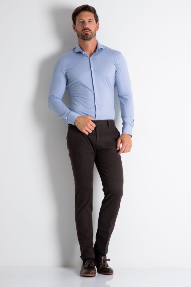 b-settecento Hose Herren B-Settecento Chinos Slim Einfarbig