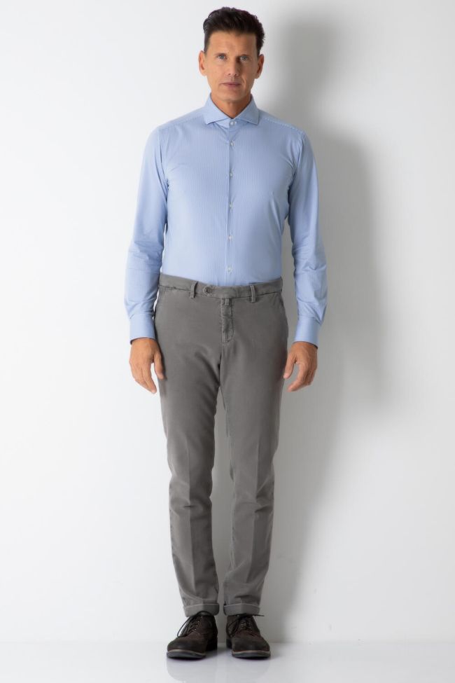 b-settecento Hose Herren B-Settecento Chinos Slim Einfarbig