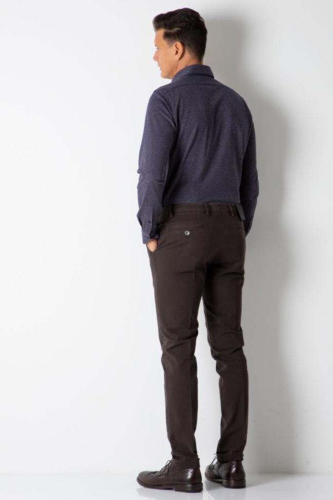 B-settecento Hose Herren B-Settecento Chinos Slim Halb Unifarben 97% Baumwolle 3% Elastan