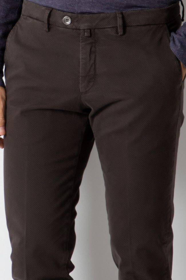 B-settecento Hose Herren B-Settecento Chinos Slim Halb Unifarben 97% Baumwolle 3% Elastan