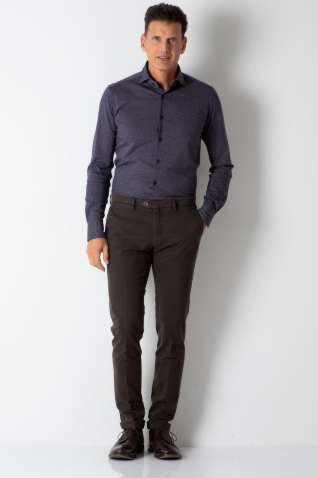 b-settecento Hose Herren B-Settecento Chinos Slim Halb Unifarben 97% Baumwolle 3% elastan