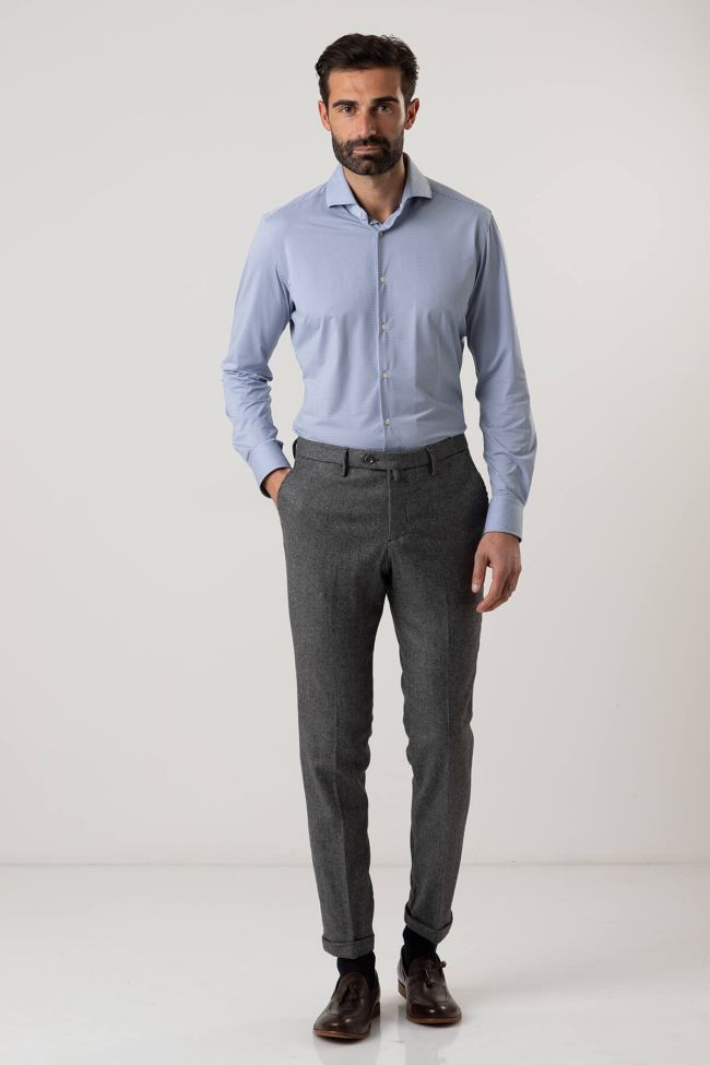 b-settecento Hose Herren B-Settecento Chinos Slim Halb Unifarben