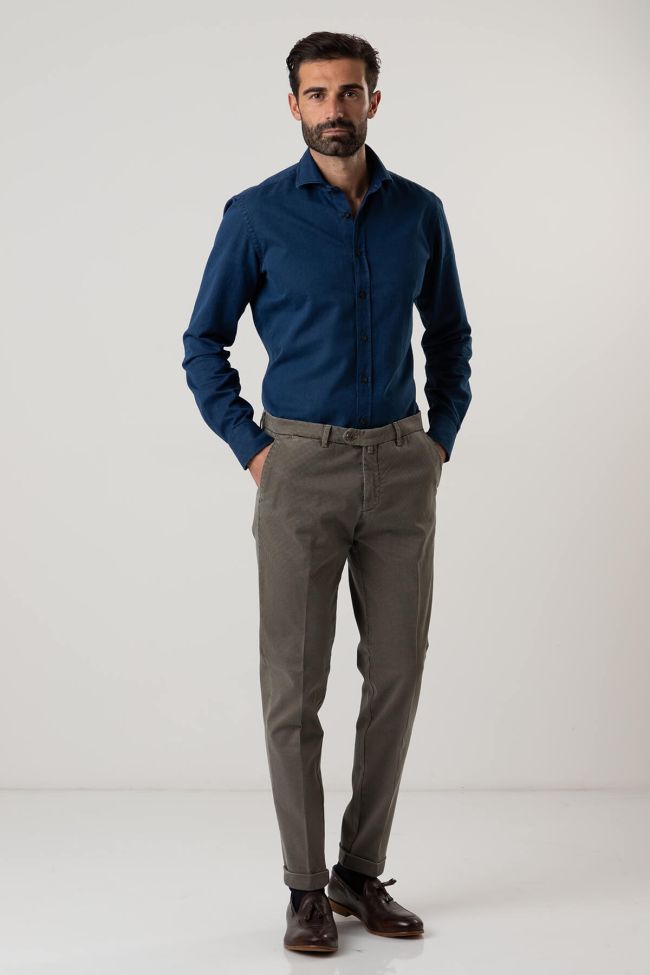 B-settecento Hose Herren B-Settecento Chinos Slim Halb Unifarben 97% Baumwolle 3% Elastan