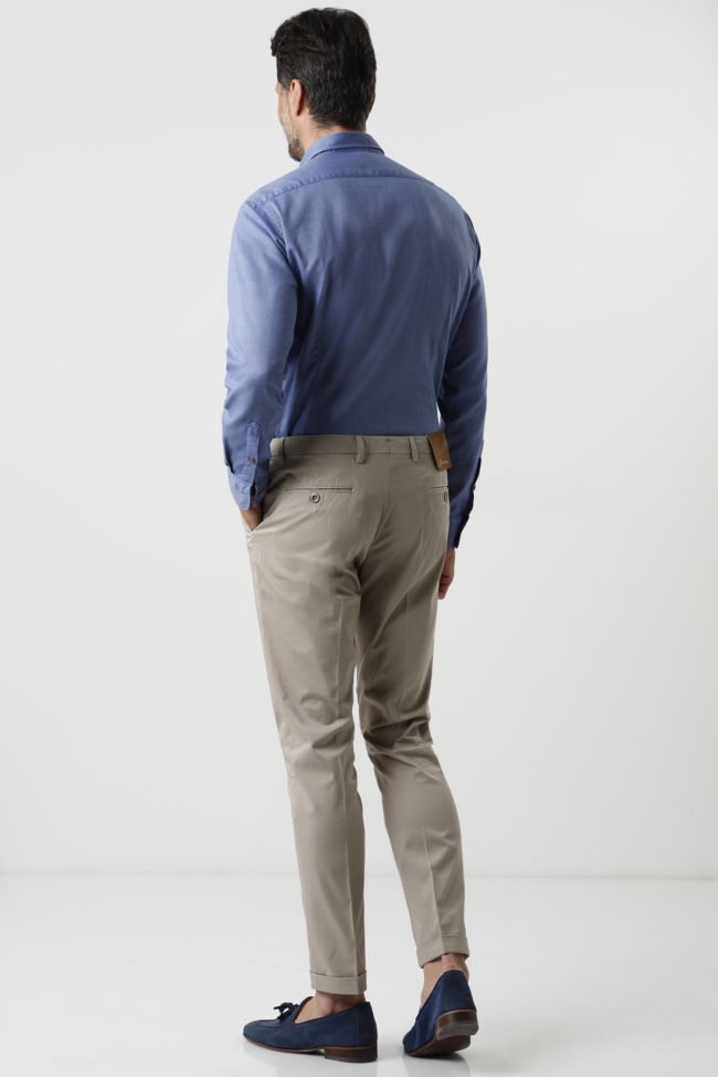 B-settecento Hose Herren B-Settecento Chinos Slim Halb Unifarben 98% Wool 2% EL