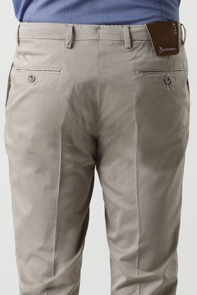 B-settecento Hose Herren B-Settecento Chinos Slim Halb Unifarben 98% Wool 2% EL